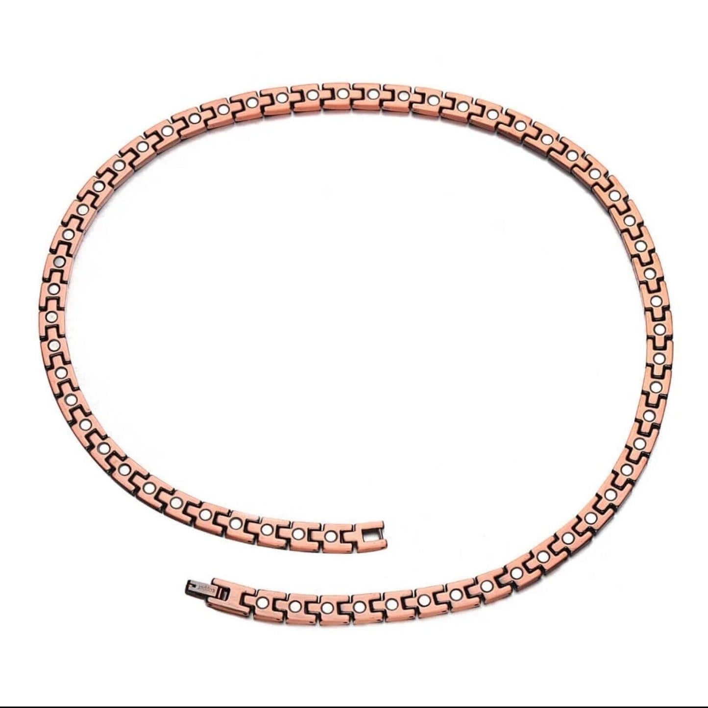 Pure Copper 99.9% Magnetic Necklace with 62 Neodymium Magnets Gift Boxed