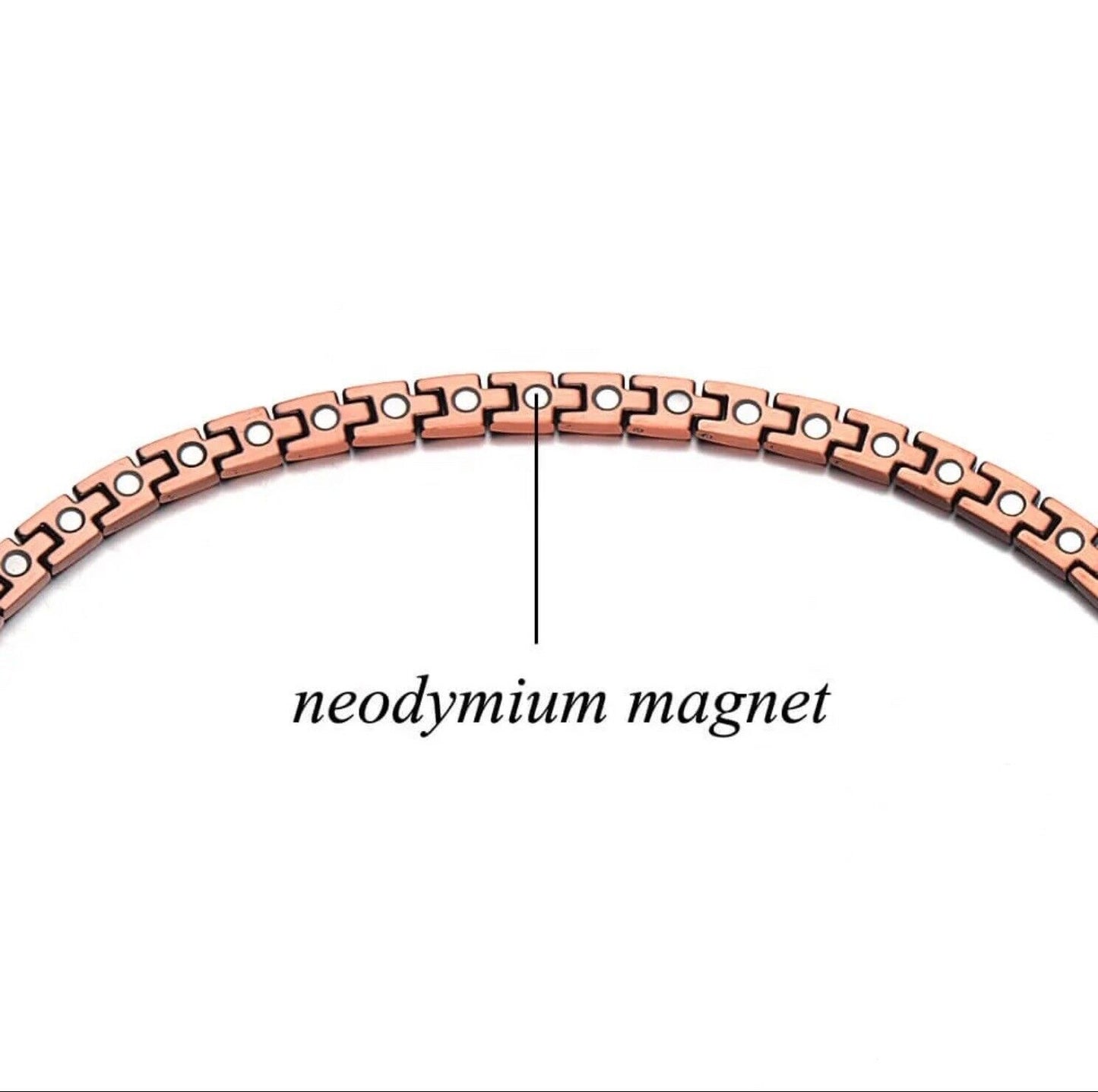 Pure Copper 99.9% Magnetic Necklace with 62 Neodymium Magnets Gift Boxed